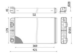 Heat Exchanger, interior heating MAHLE AH312000S