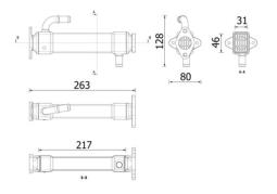 Cooler, exhaust gas recirculation MAHLE CE46000P