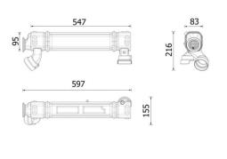 Cooler, exhaust gas recirculation MAHLE CE52000P