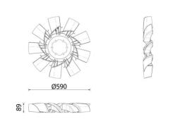 Fan, engine cooling MAHLE CFF629000P