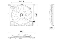 Fan, engine cooling MAHLE CFF633000P