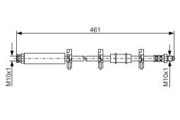 Brake Hose BOSCH 1 987 476 463