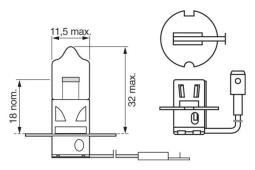 Bulb, front fog light BOSCH 1 987 301 006