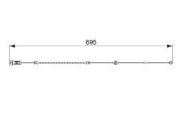 Warning Contact, brake pad wear BOSCH 1 987 474 585