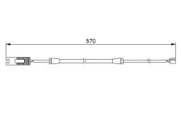 Warning Contact, brake pad wear BOSCH 1987474954