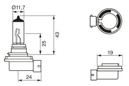 Bulb, front fog light BOSCH 1 987 302 084