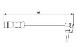 Warning Contact, brake pad wear BOSCH 1 987 474 901