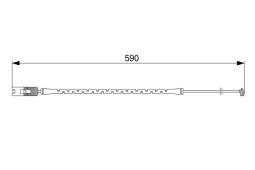 Warning Contact, brake pad wear BOSCH 1987473042
