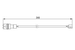 Warning Contact, brake pad wear BOSCH 1987474988