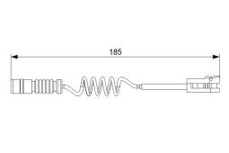 Warning Contact, brake pad wear BOSCH 1987473007