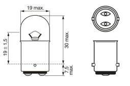 Bulb, direction indicator BOSCH 1 987 302 237