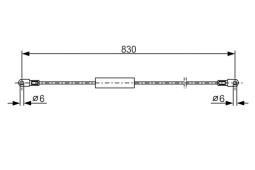 Cable Pull, parking brake BOSCH 1 987 477 347