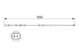 Warning Contact, brake pad wear BOSCH 1 987 473 510