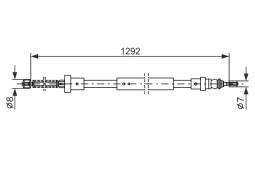 Cable Pull, parking brake BOSCH 1 987 477 427