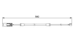 Warning Contact, brake pad wear BOSCH 1987474941