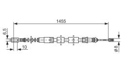 Cable Pull, parking brake BOSCH 1 987 477 040