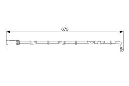 Warning Contact, brake pad wear BOSCH 1 987 473 051