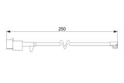 Warning Contact, brake pad wear BOSCH 1 987 474 574