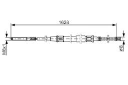 Cable Pull, parking brake BOSCH 1 987 477 169