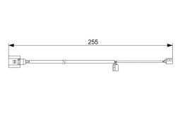 Warning Contact, brake pad wear BOSCH 1987473013