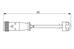 Warning Contact, brake pad wear BOSCH 1987473038