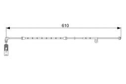 Warning Contact, brake pad wear BOSCH 1 987 473 047