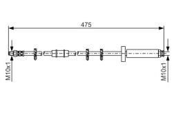 Brake Hose BOSCH 1 987 476 329