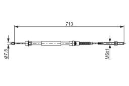 Cable Pull, parking brake BOSCH 1 987 477 594