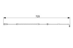 Warning Contact, brake pad wear BOSCH 1987473017