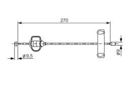 Cable Pull, parking brake BOSCH 1 987 477 631