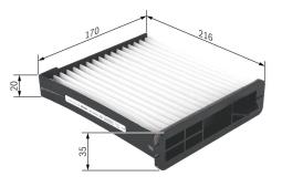 Filter, cabin air BOSCH 1987435009