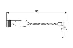 Warning Contact, brake pad wear BOSCH 1987473070