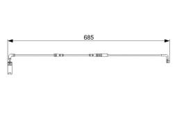 Warning Contact, brake pad wear BOSCH 1 987 473 003