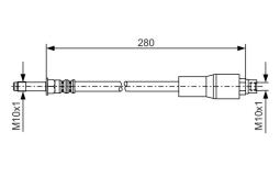 Brake Hose BOSCH 1 987 476 173