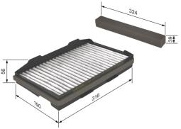 Filter, cabin air BOSCH 1987432401