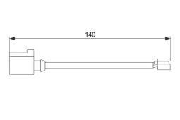 Warning Contact, brake pad wear BOSCH 1 987 474 566