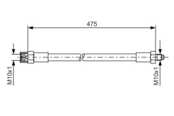 Brake Hose BOSCH 1 987 476 391