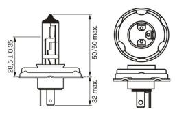 Bulb, front fog light BOSCH 1 987 302 021