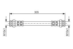 Brake Hose BOSCH 1 987 476 678