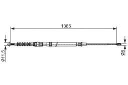 Cable Pull, parking brake BOSCH 1 987 482 584