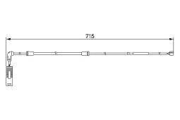 Warning Contact, brake pad wear BOSCH 1987474946