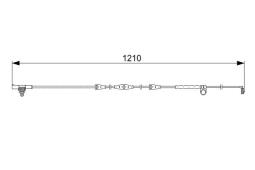 Warning Contact, brake pad wear BOSCH 1987473054