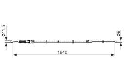 Cable Pull, parking brake BOSCH 1 987 482 861