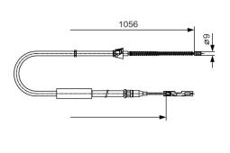 Cable Pull, parking brake BOSCH 1 987 482 125