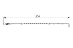 Warning Contact, brake pad wear BOSCH 1 987 473 043