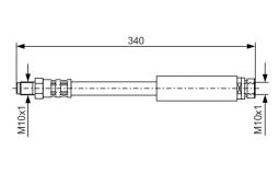 Brake Hose BOSCH 1 987 476 433