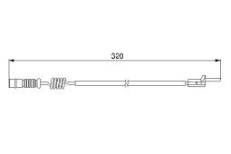 Warning Contact, brake pad wear BOSCH 1987474964