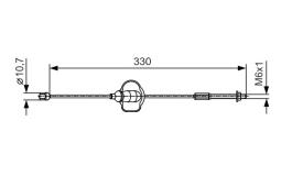 Cable Pull, parking brake BOSCH 1 987 482 121