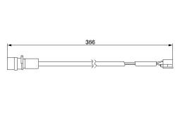 Warning Contact, brake pad wear BOSCH 1987474986