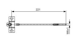 Cable Pull, parking brake BOSCH 1 987 477 913